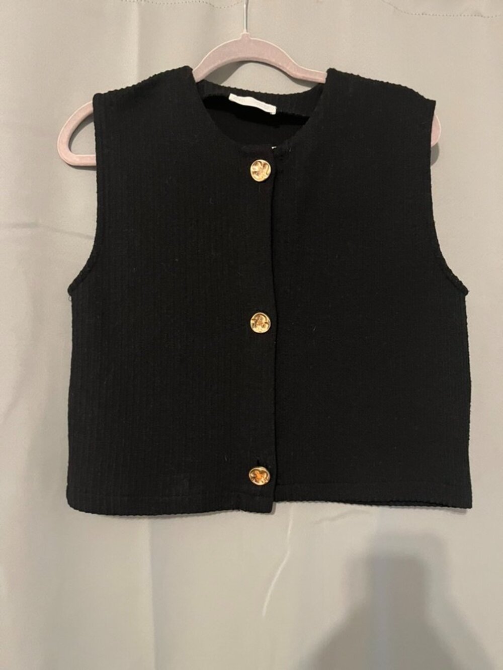 Zara Knit Vest- Black